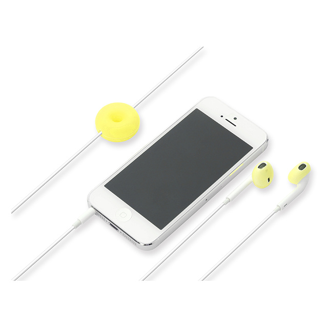 Apple EarPods専用 シリコン製イヤホンカバー (イエロー)