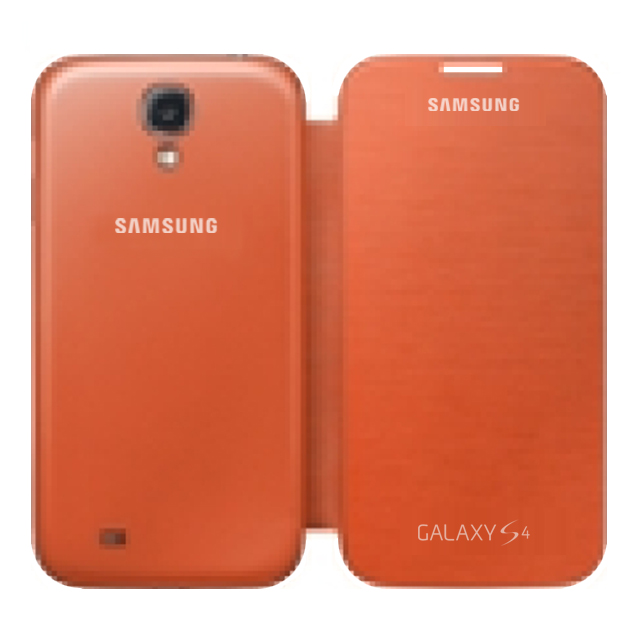 【GALAXY S4 ケース】Samsung純正アクセサリ フリップケース (オレンジ)サブ画像