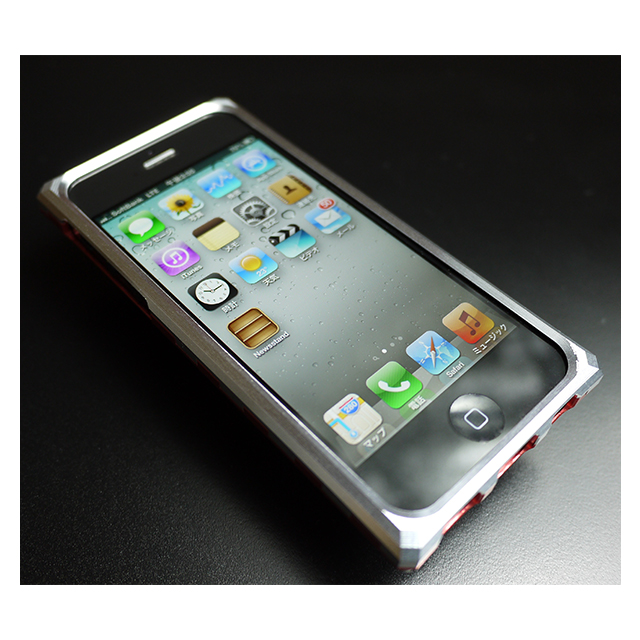 【iPhone5s/5 ケース】G-BUM (銀×赤)サブ画像