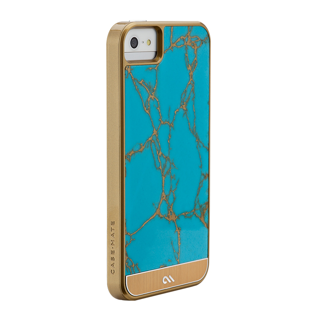 【iPhoneSE(第1世代)/5s/5 ケース】Crafted Case Gemstone,Turquoise (Turquoise/Gold)サブ画像