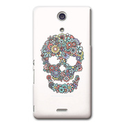 【XPERIA A ケース】CollaBorn Flowers Skull