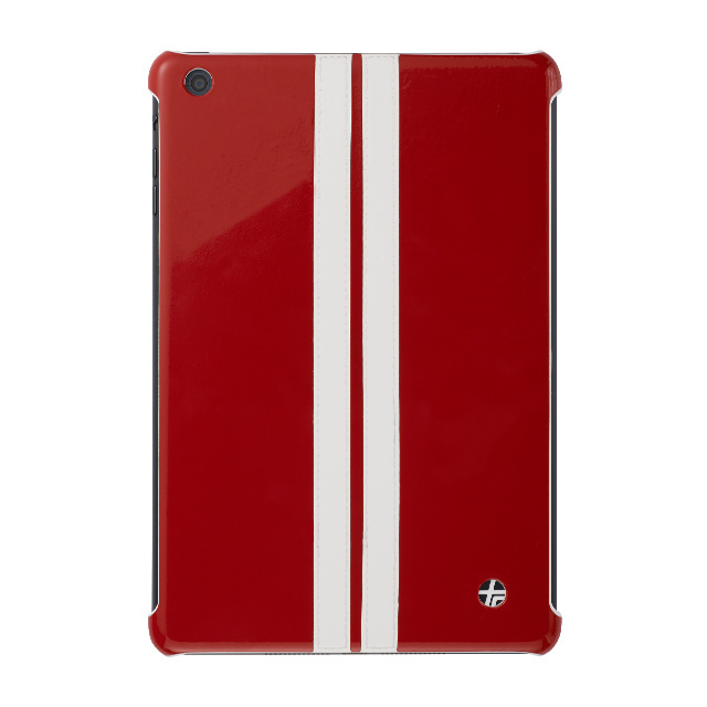 【iPad mini(第1世代) ケース】本革張りハードケース レトロレーサー レッド/ホワイト