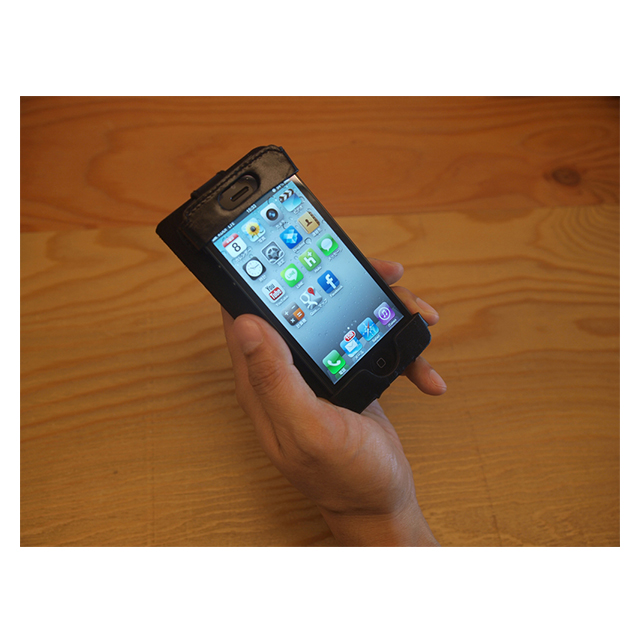 【iPhoneSE(第1世代)/5s/5 ケース】Flip case (ブラック)サブ画像