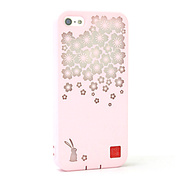 【iPhone5s/5 ケース】和彩美「ふるる」：柔装飾カバー 透し重ね桜に兎