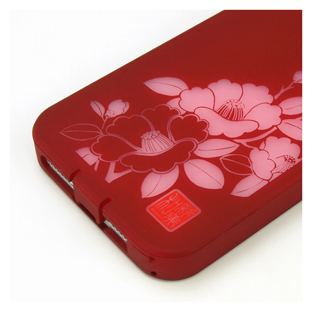 【iPhone5s/5 ケース】和彩美「ふるる」：柔装飾カバー 透し朱椿サブ画像