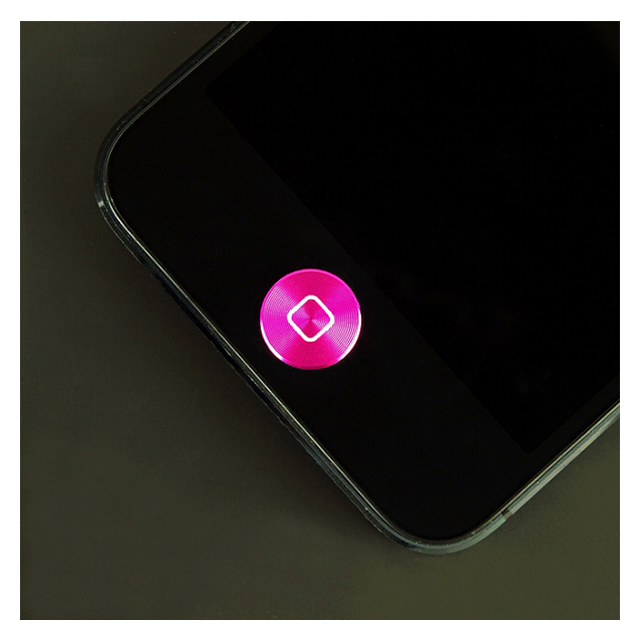 ホームボタンアルミプレート：プレミアム for iPhone/iPad ホットピンクサブ画像