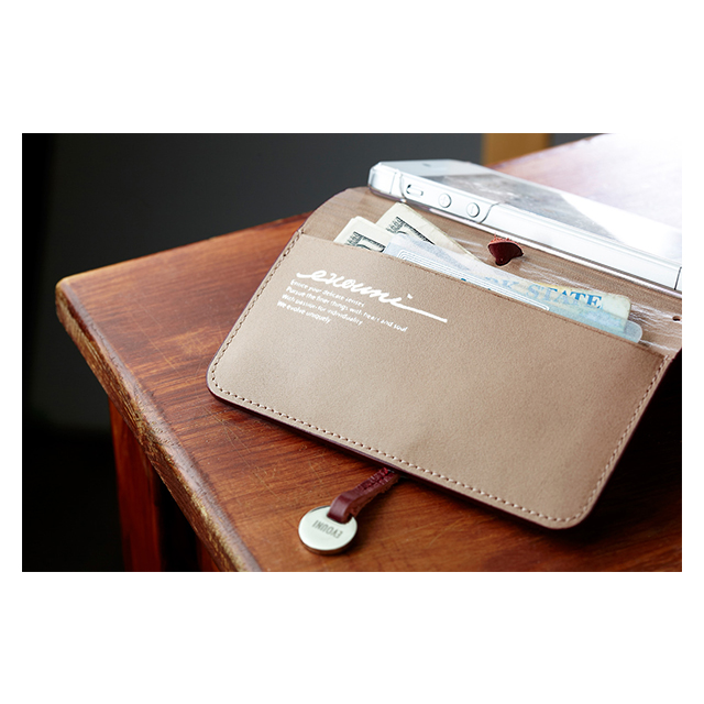 【iPhoneSE(第1世代)/5s/5 ケース】Leather Arc Wallet Claret (収納ポケット付き)サブ画像