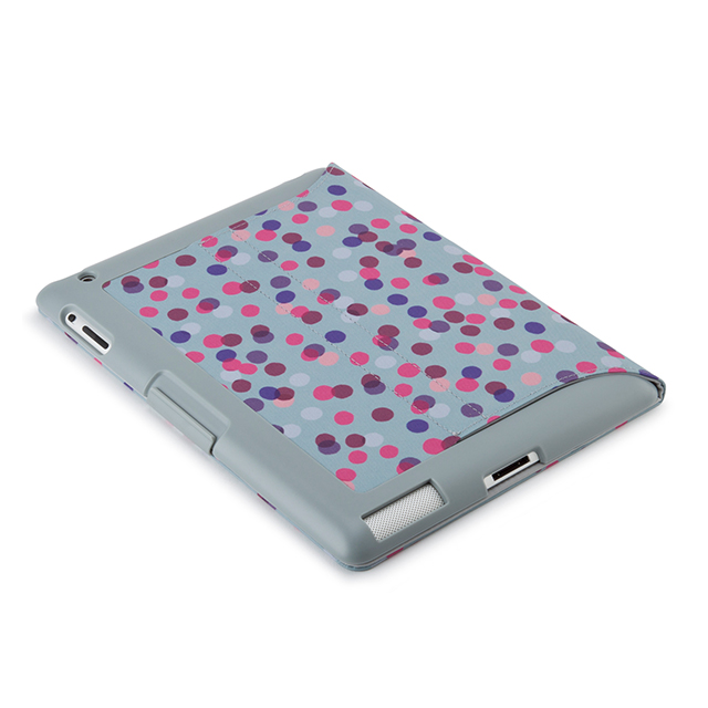 【iPad(第3世代/第4世代) iPad2 ケース】gen FitFolio[SprinkleTwinkle Grey/Pink]サブ画像