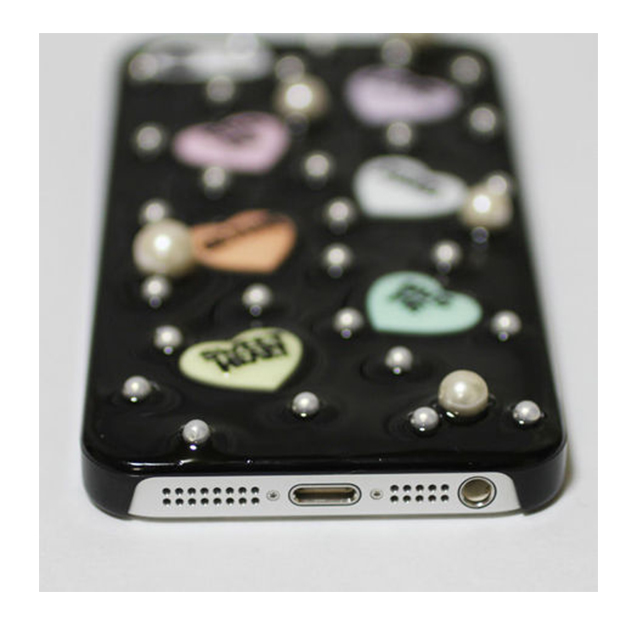 【iPhone5s/5 ケース】candy heart パールブラックサブ画像