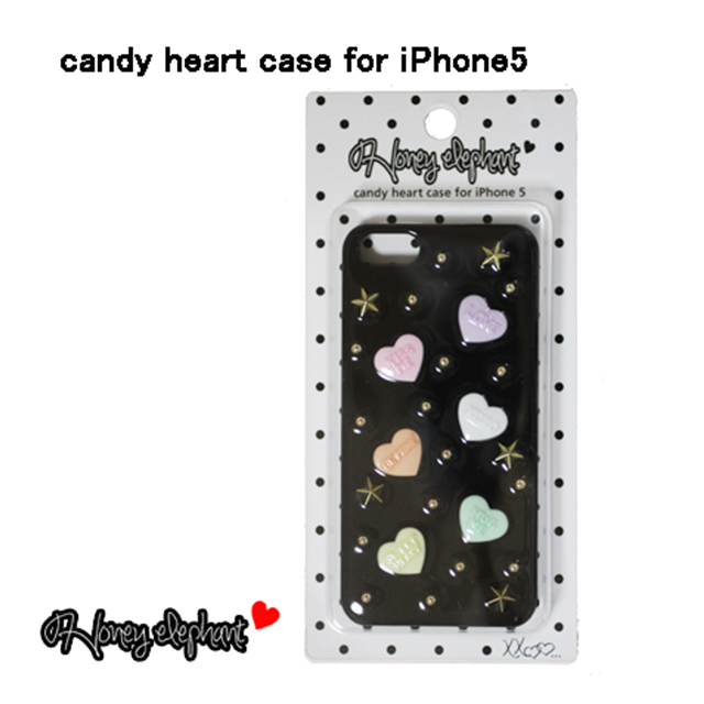 【iPhone5s/5 ケース】candy heart ブラックスタッズサブ画像