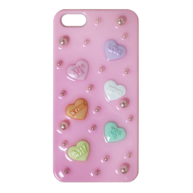 【iPhone5s/5 ケース】candy heart ジェラートピンク