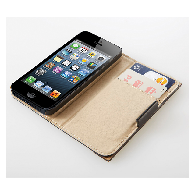 【iPhone5s/5 ケース】フリップノートスタイルケース(カフェラテ)サブ画像