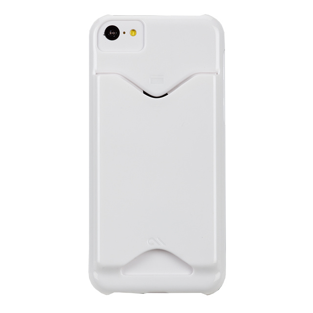 【iPhone5c ケース】Barely There Case, Glossy White/カードホルダー付き