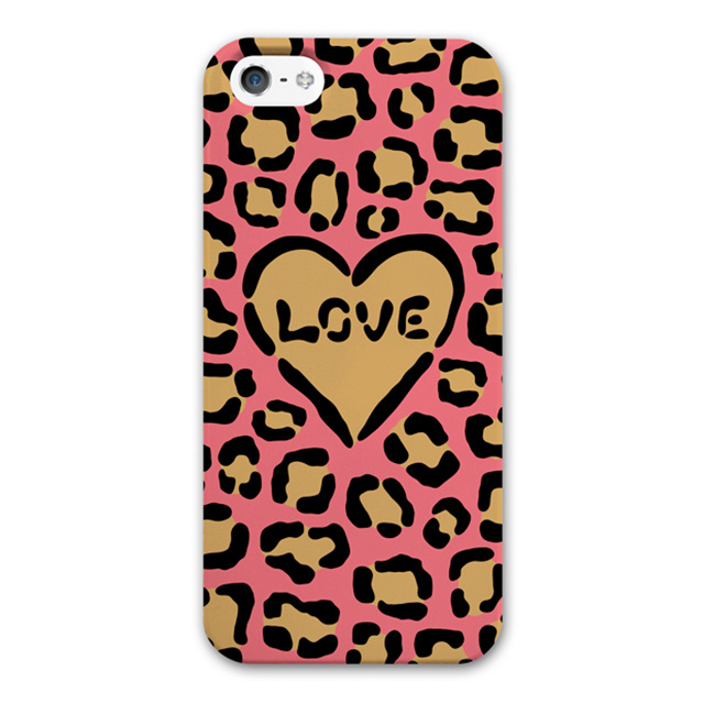 【iPhoneSE(第1世代)/5s/5 ケース】LOVE Leopard ピンク