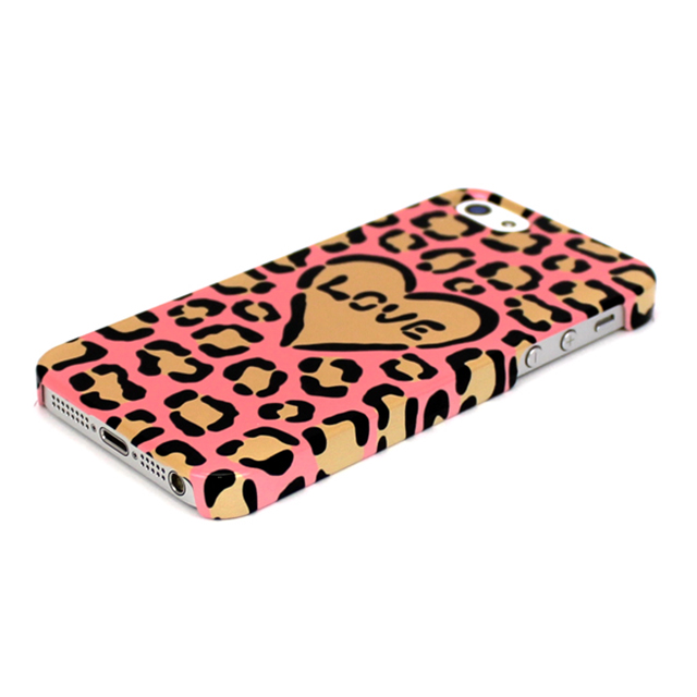 【iPhoneSE(第1世代)/5s/5 ケース】LOVE Leopard ピンクサブ画像