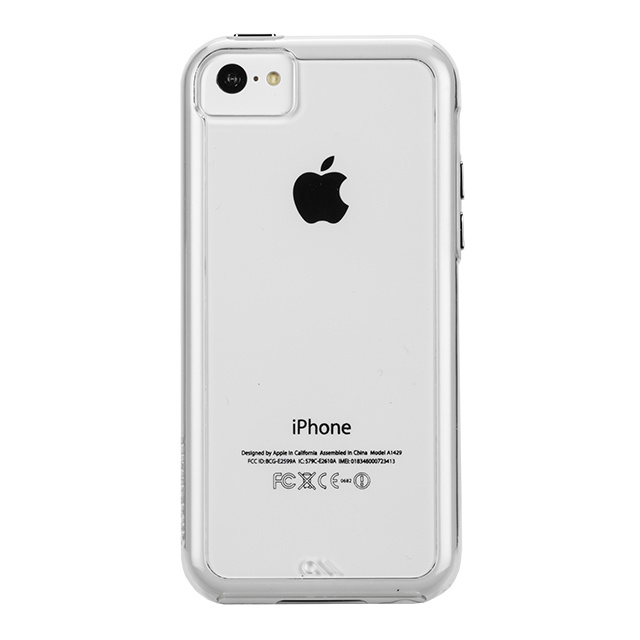 【iPhone5c ケース】Hybrid Tough Naked Case, Clear with White Bumper