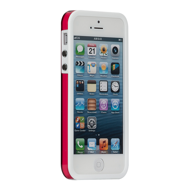 【iPhoneSE(第1世代)/5s/5 ケース】Hybrid Tough Naked Case (Shocking Pink/White)サブ画像