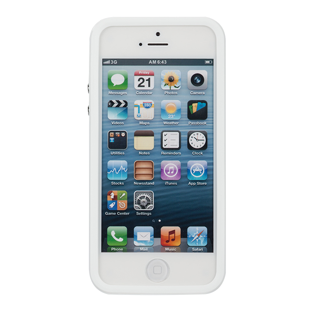 【iPhoneSE(第1世代)/5s/5 ケース】Hybrid Tough Naked Case (Blue/White)サブ画像