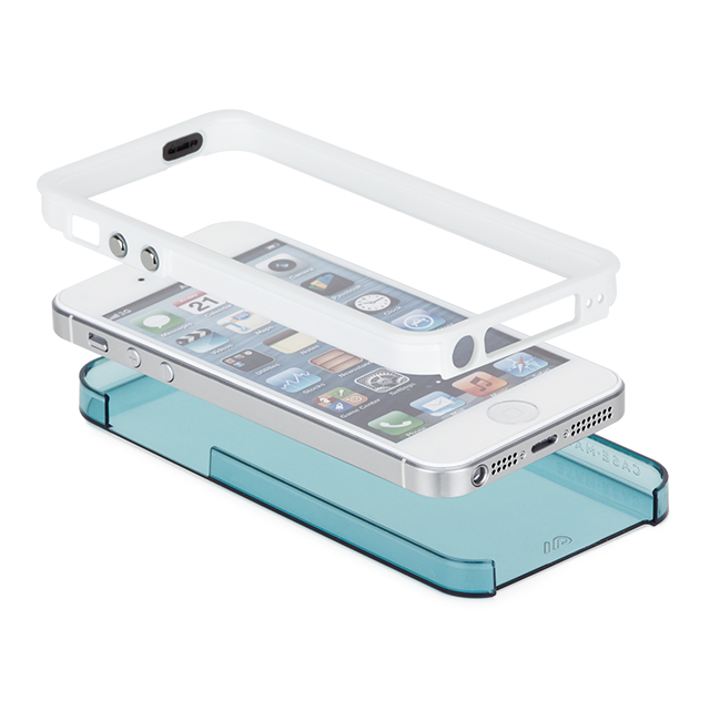 【iPhoneSE(第1世代)/5s/5 ケース】Hybrid Tough Naked Case (Blue/White)サブ画像