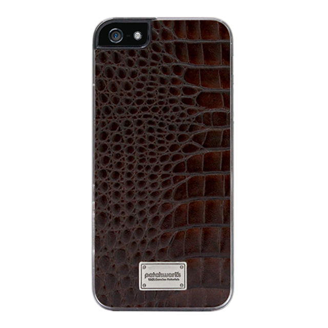 【iPhoneSE(第1世代)/5s/5 ケース】Classique Snap Case Leather (Croco Dark Brown)サブ画像