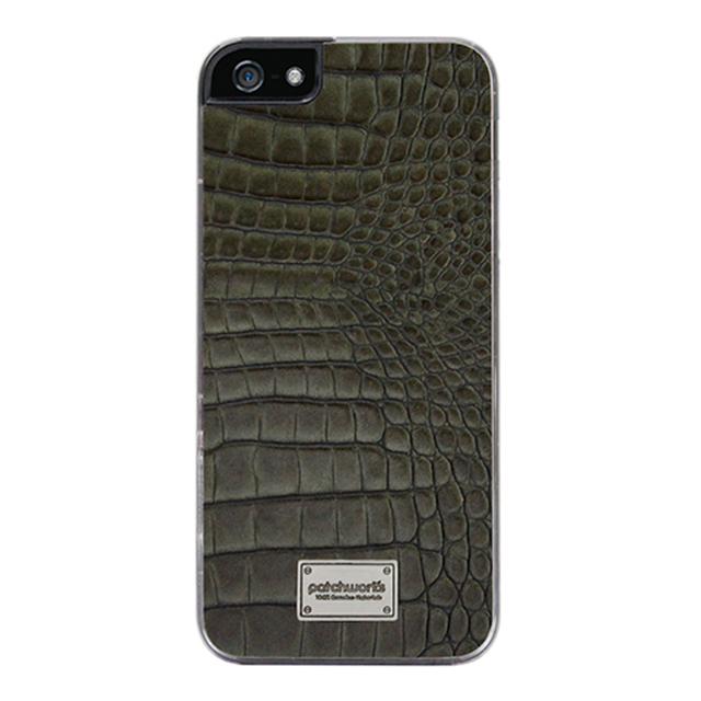 【iPhoneSE(第1世代)/5s/5 ケース】Classique Snap Case Leather (Croco Olive)サブ画像