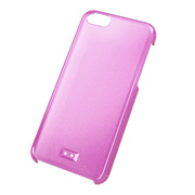 【iPhone5c ケース】シェルカバー（ストラップホール付き） ラメクリアディープピンク