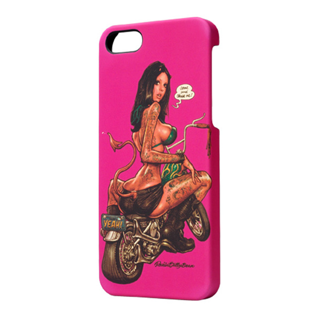 【iPhoneSE(第1世代)/5s/5 ケース】Rockin Jelly Bean - Bikegirl ピンク
