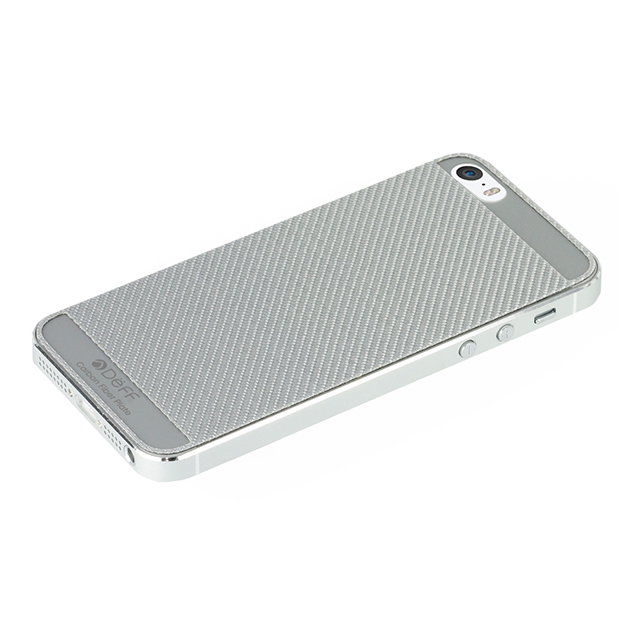 【iPhoneSE(第1世代)/5s/5 スキンシール】Carbone Plate (Silver)サブ画像