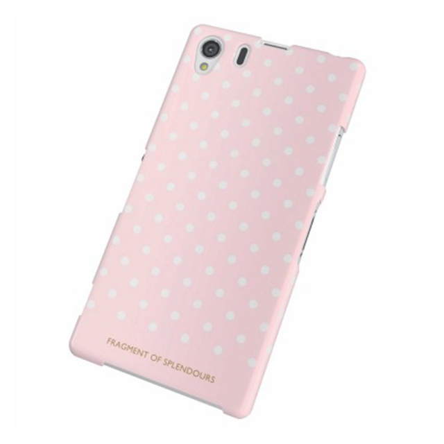 【XPERIA Z1 ケース】Xperia(TM) Z1/SOL23用シェルカバー for Girl ドット(ピンク)