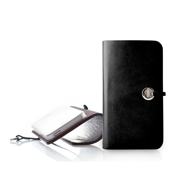 【iPhoneSE(第1世代)/5s/5 ケース】Leather Arc Cover L54 ブラック (収納ポケット無し)サブ画像