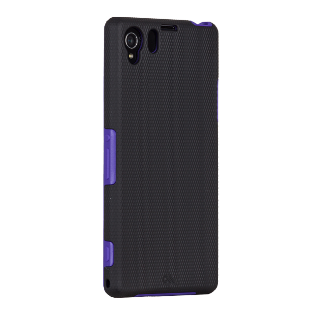 【XPERIA Z1 ケース】Hybrid Tough Case, Black/Purpleサブ画像