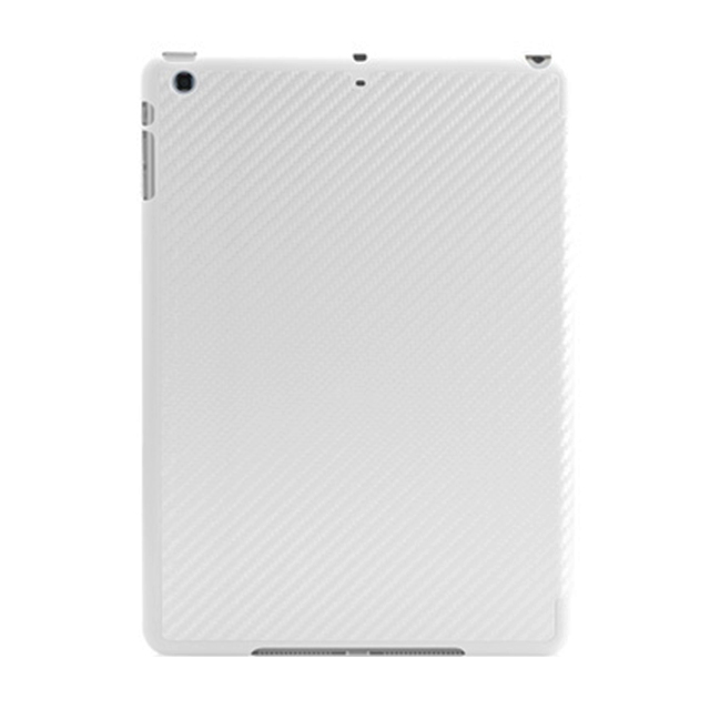 【iPad(9.7inch)(第5世代/第6世代)/iPad Air(第1世代) ケース】CarbonLook SHELL with Front cover ホワイトサブ画像