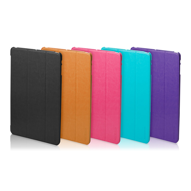 【iPad(9.7inch)(第5世代/第6世代)/iPad Air(第1世代) ケース】LeatherLook SHELL with Front cover Jet Blackサブ画像