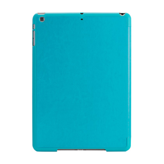 【iPad(9.7inch)(第5世代/第6世代)/iPad Air(第1世代) ケース】LeatherLook SHELL with Front cover Sky Blueサブ画像