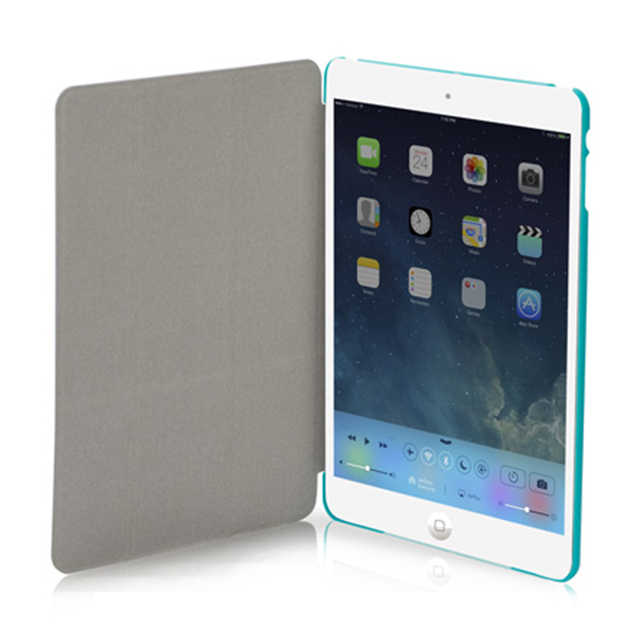【iPad(9.7inch)(第5世代/第6世代)/iPad Air(第1世代) ケース】LeatherLook SHELL with Front cover Sky Bluegoods_nameサブ画像