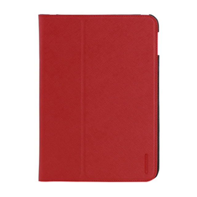 【iPad(9.7inch)(第5世代/第6世代)/iPad Air(第1世代) ケース】LeatherLook Classic with Front cover Rosso Red/Milan Black