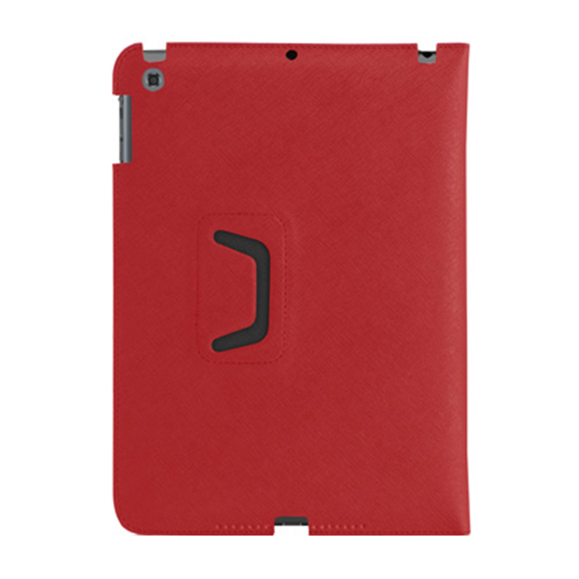【iPad(9.7inch)(第5世代/第6世代)/iPad Air(第1世代) ケース】LeatherLook Classic with Front cover Rosso Red/Milan Blackサブ画像
