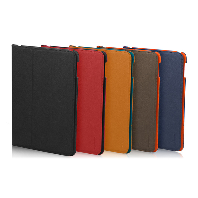 【iPad(9.7inch)(第5世代/第6世代)/iPad Air(第1世代) ケース】LeatherLook Classic with Front cover Rosso Red/Milan Blackサブ画像