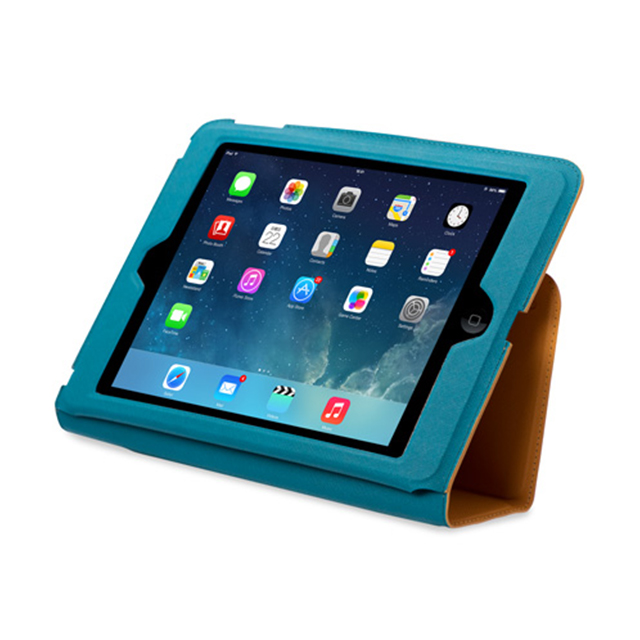 【iPad(9.7inch)(第5世代/第6世代)/iPad Air(第1世代) ケース】LeatherLook Classic with Front cover Powder Bronze/Valencia Orangeサブ画像