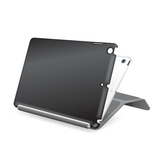 【iPad Air(第1世代) ケース】Smart Cover対応シェルカバー/ブラック
