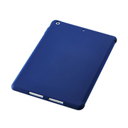 【iPad Air(第1世代) ケース】スマートカバー対応 抗菌シリコンケースセット(ネイビー)