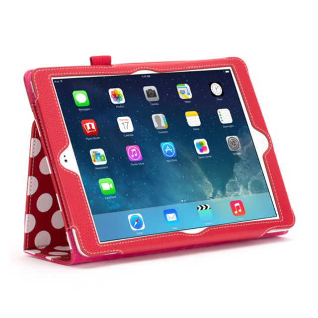 【iPad Air(第1世代) ケース】Back Bay Polka Folio Case Red/White/Pinkサブ画像