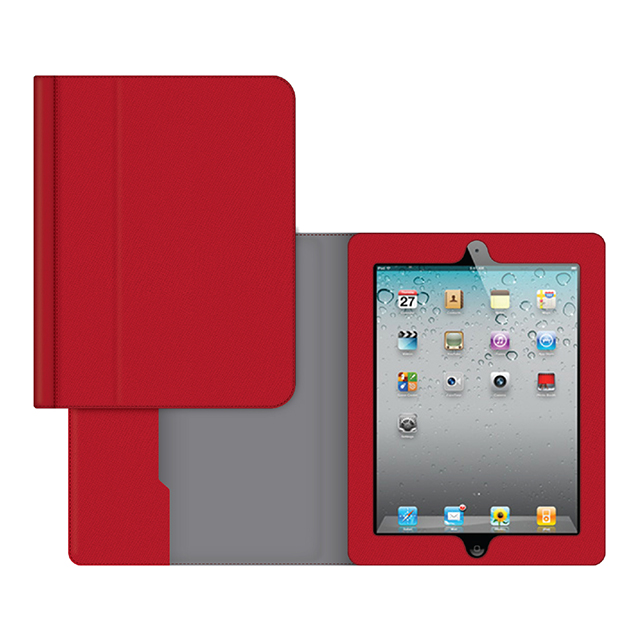 【iPad Air(第1世代) ケース】Folio Case Red/Grayサブ画像