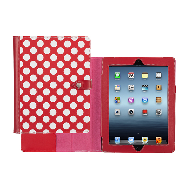 【iPad mini3/2/1 ケース】Back Bay Polka Folio Case Red/White/Pinkサブ画像
