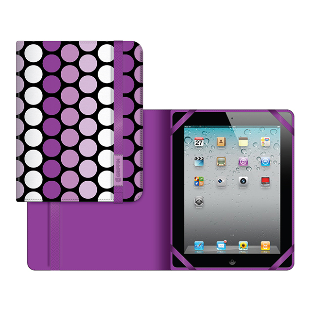 【iPad mini3/2/1 ケース】Passport-style Polka Folio Case Purpleサブ画像