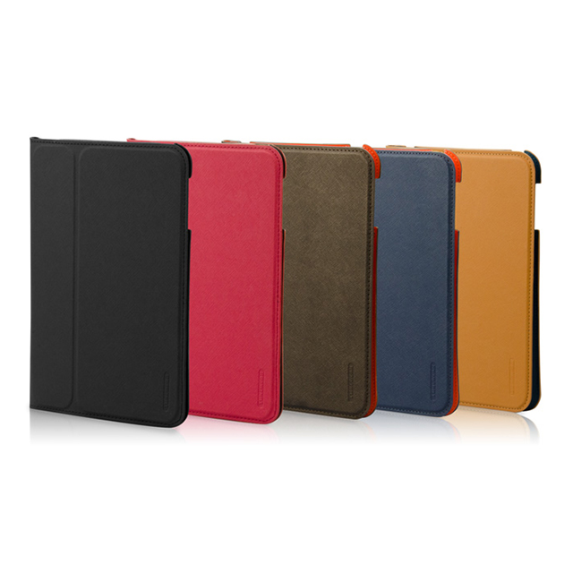 【iPad mini3/2/1 ケース】LeatherLook Classic with Front cover (ロッソレッド/ミランブラック)サブ画像