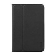 【iPad mini3/2/1 ケース】LeatherLook Classic with Front cover (ミランブラック/ミランブラック)
