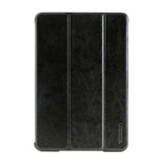 【iPad mini2/1 ケース】LeatherLook SHELL with Front cover for iPad mini ジェットブラック