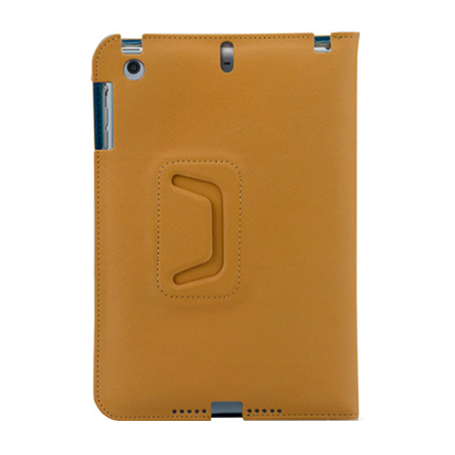 【iPad mini3/2/1 ケース】LeatherLook Classic with Front cover (キャメルブラウン/マリンブルー)サブ画像