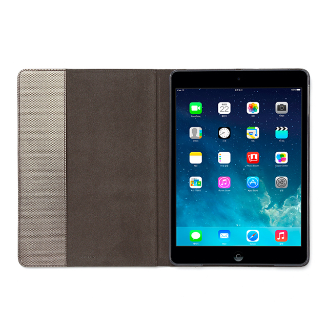 【iPad(9.7inch)(第5世代/第6世代)/iPad Air(第1世代) ケース】Masstige Metallic Diary (シルバー)サブ画像